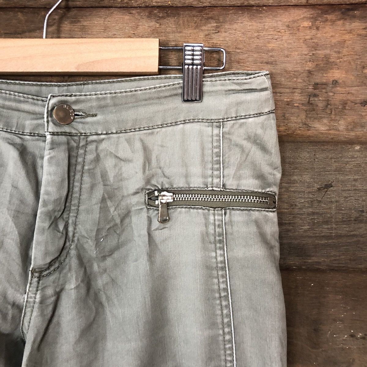 Japanese Brand Japanese Brand Green streetwear Cargo Pants #6892 Size US 30 / EU 46 - 5 Thumbnail