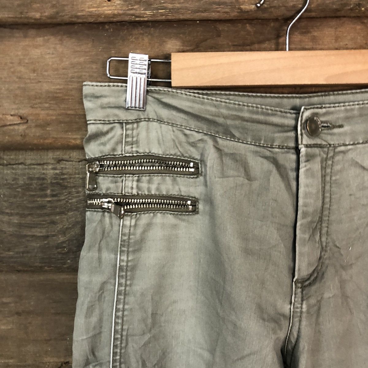Japanese Brand Japanese Brand Green streetwear Cargo Pants #6892 Size US 30 / EU 46 - 4 Thumbnail