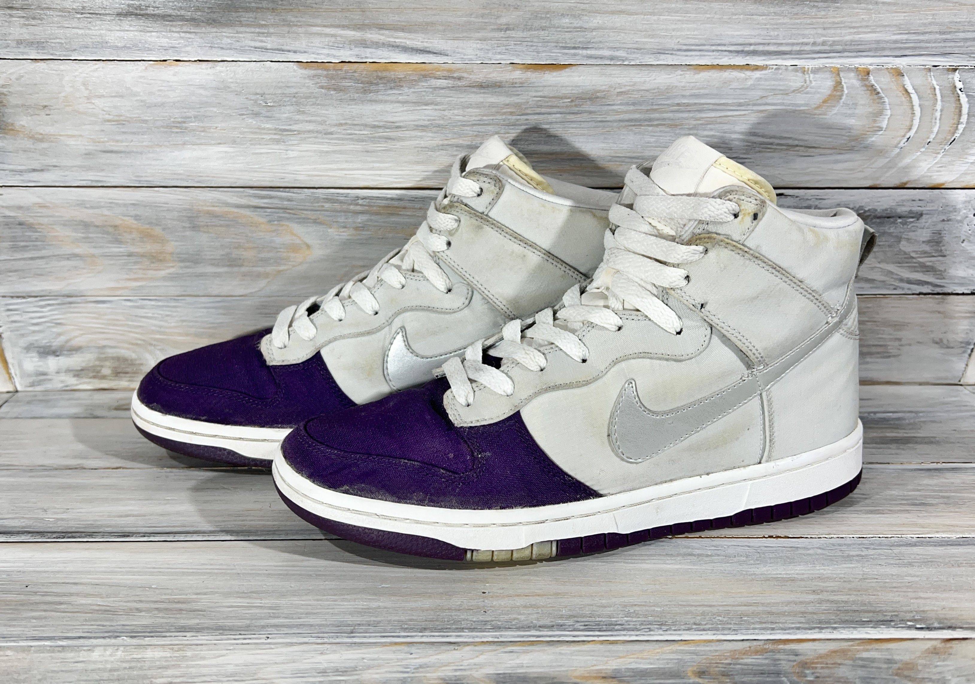 Nike Nike Dunk High Skinny Granny Purple Platinum Women'sSneakers Size US 8 / IT 38 - 17 Thumbnail