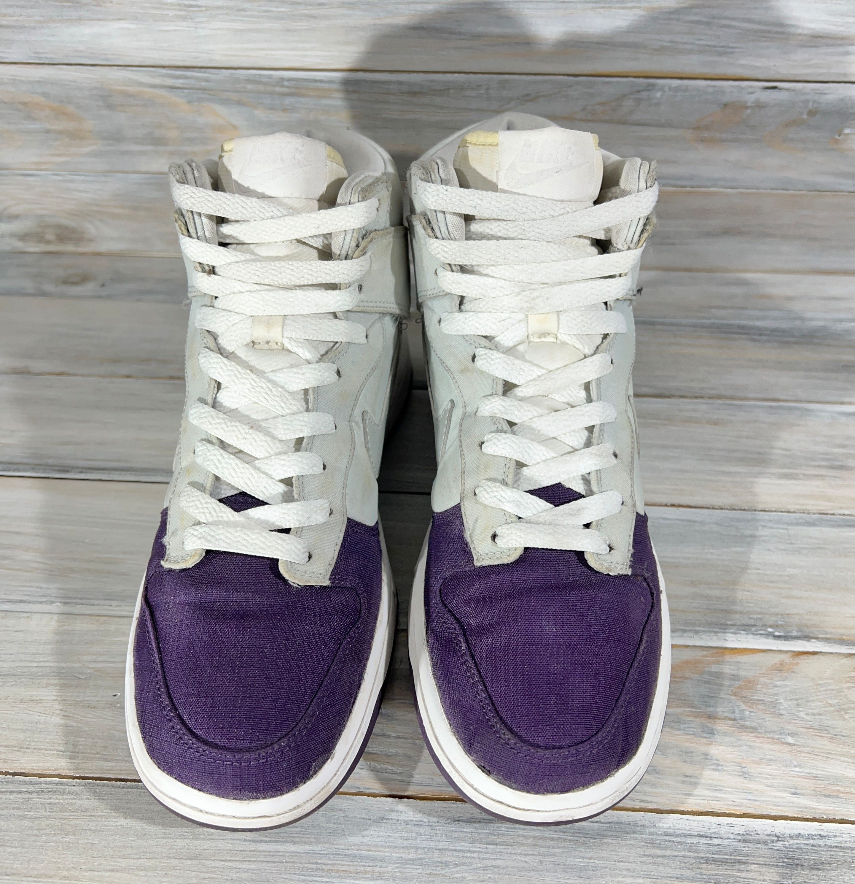 Nike Nike Dunk High Skinny Granny Purple Platinum Women'sSneakers Size US 8 / IT 38 - 3 Thumbnail