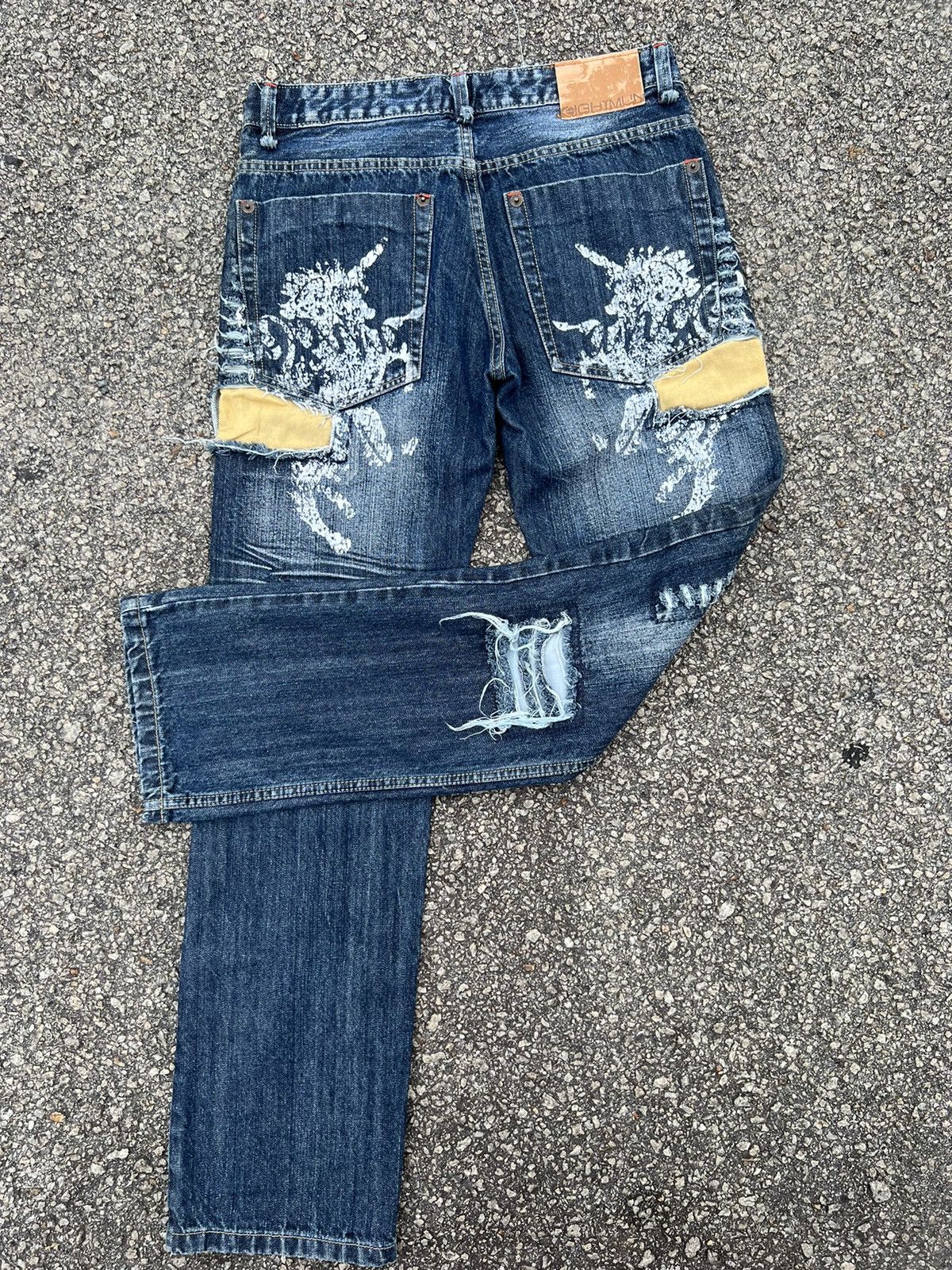 If Six Was Nine DISTRESSED DENIM PANTS VINTAGE JAPANESE BRANDED Size US 31 - 19 Thumbnail