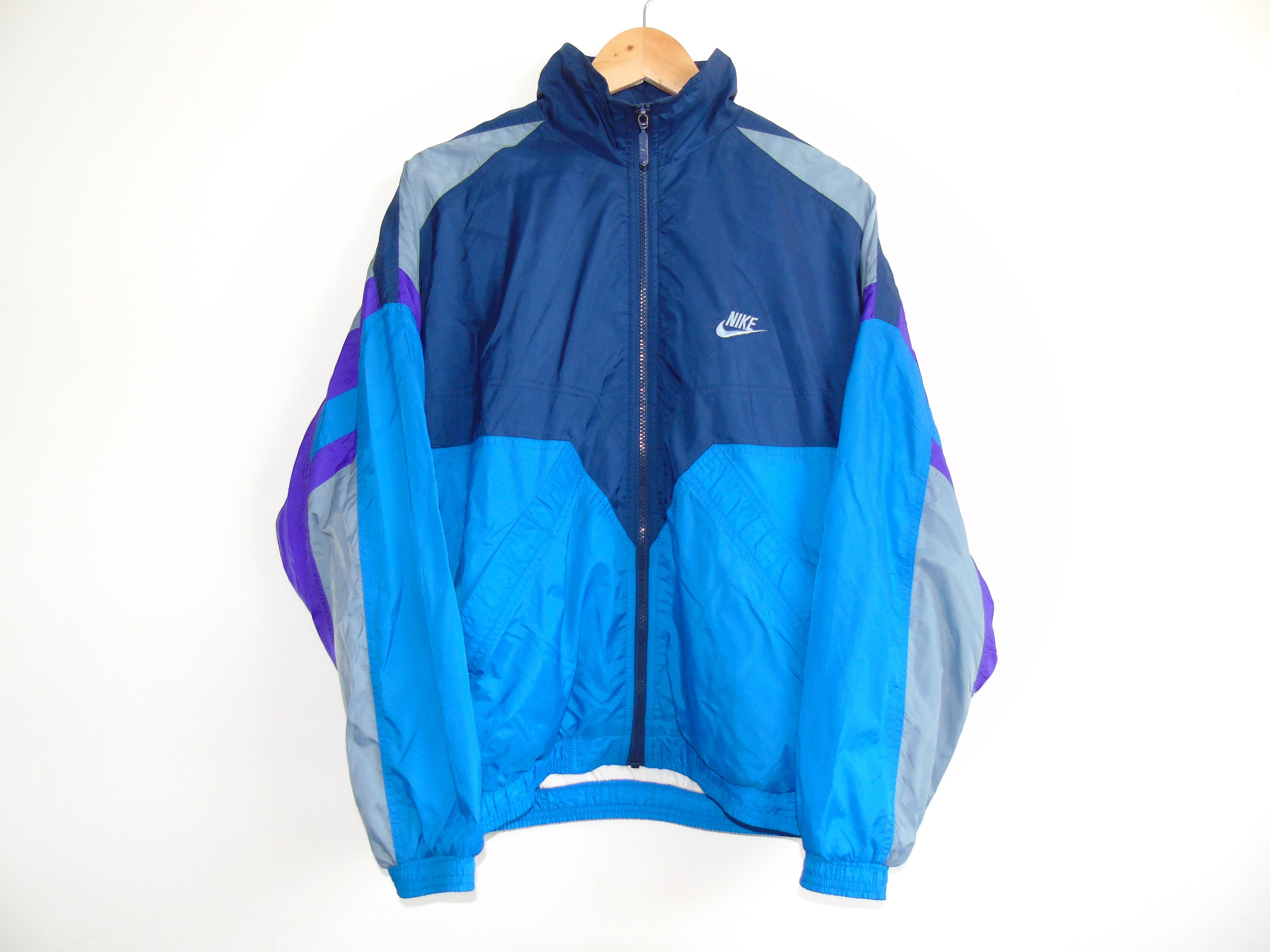 90s-00'S Nike Nylon Jacket, Men's Size Medium Nylon navy blue type Vintage Second Hand main image 0
