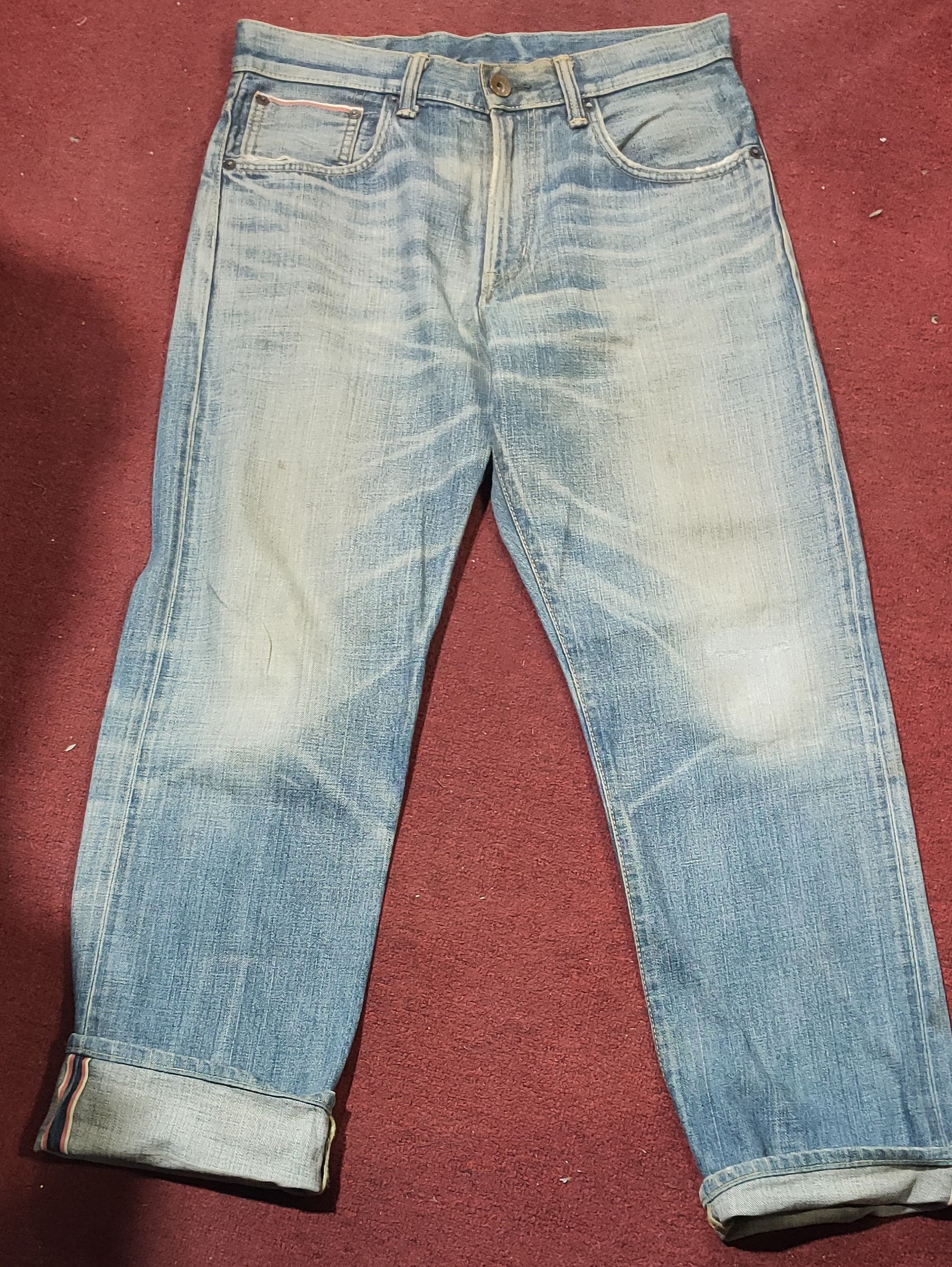 image of Edwin Vintage Salvage Distressed Denim in Blue Denim, Men's (Size 32)