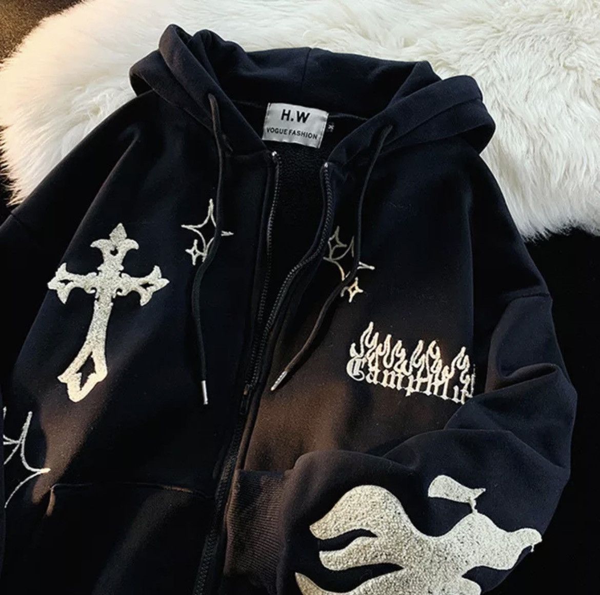 Japanese Brand × Streetwear Y2K Zip Up Hoodie | Grailed