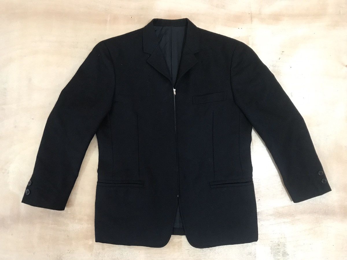Japanese Brand × Vintage × Yohji Yamamoto Black Zipper Jacket Size US S / EU 44-46 / 1 - 8 Thumbnail