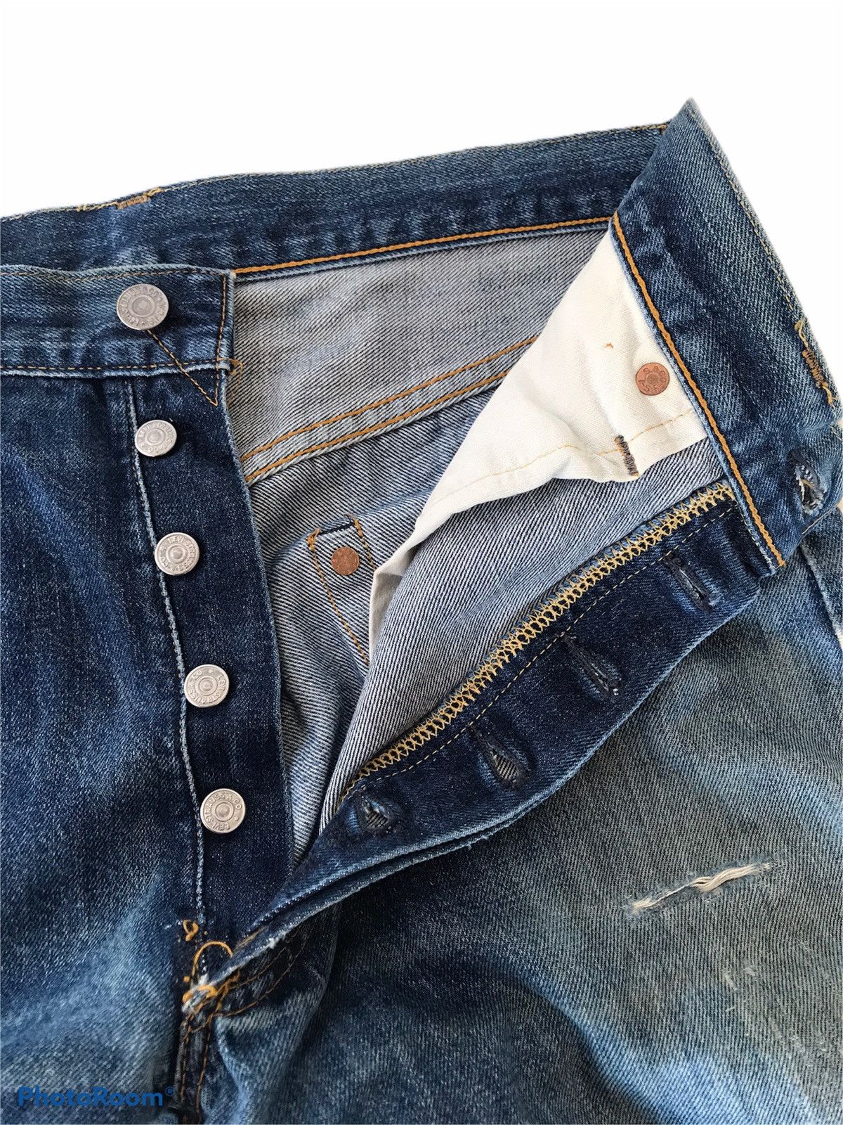 Levi's Vintage Clothing × Vintage Vintage Levi's Big E 501xx LVC Jeans Selvedge Distressed Size US 32 / EU 48 - 11 Thumbnail