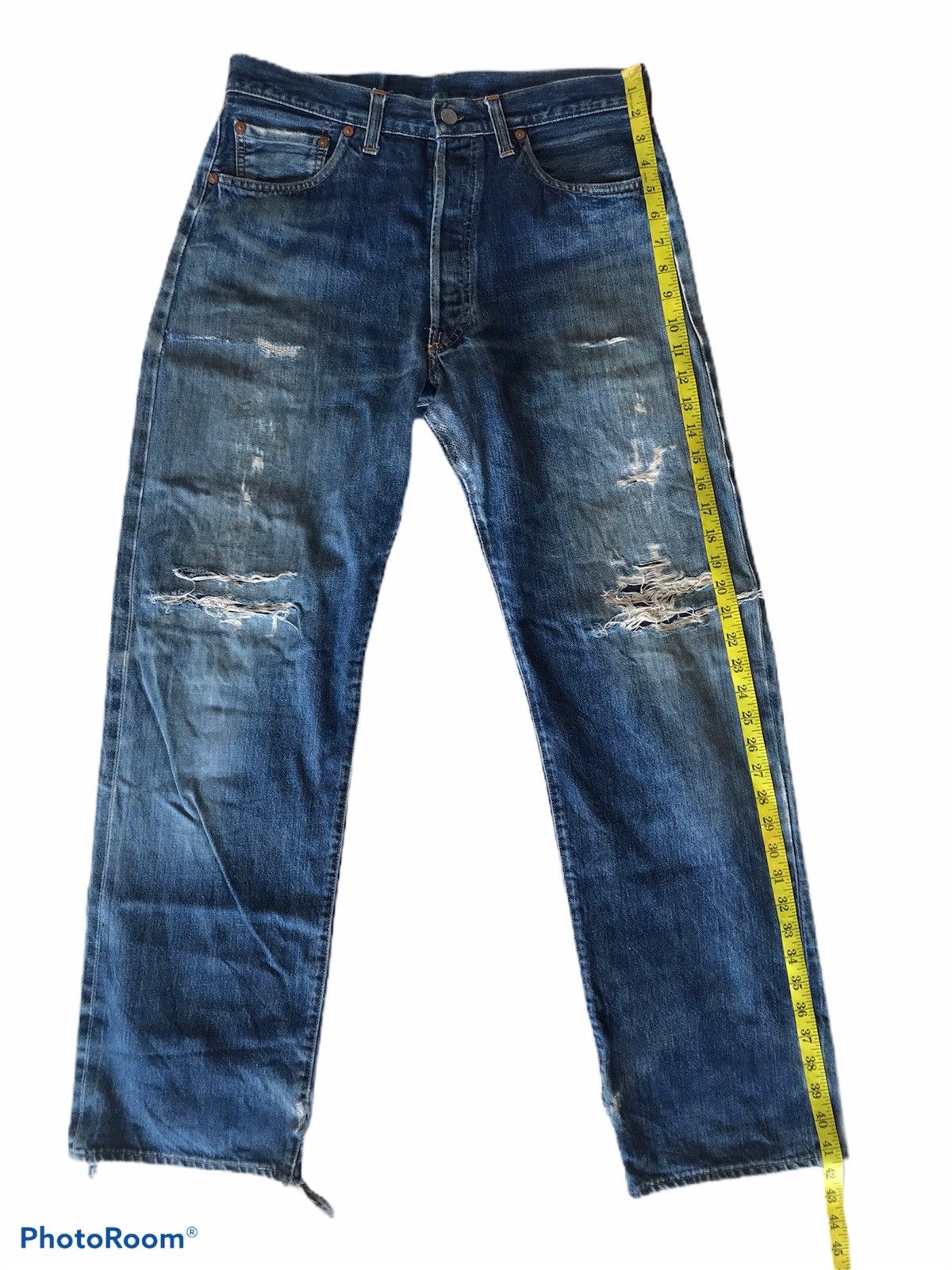 Levi's Vintage Clothing × Vintage Vintage Levi's Big E 501xx LVC Jeans Selvedge Distressed Size US 32 / EU 48 - 13 Thumbnail