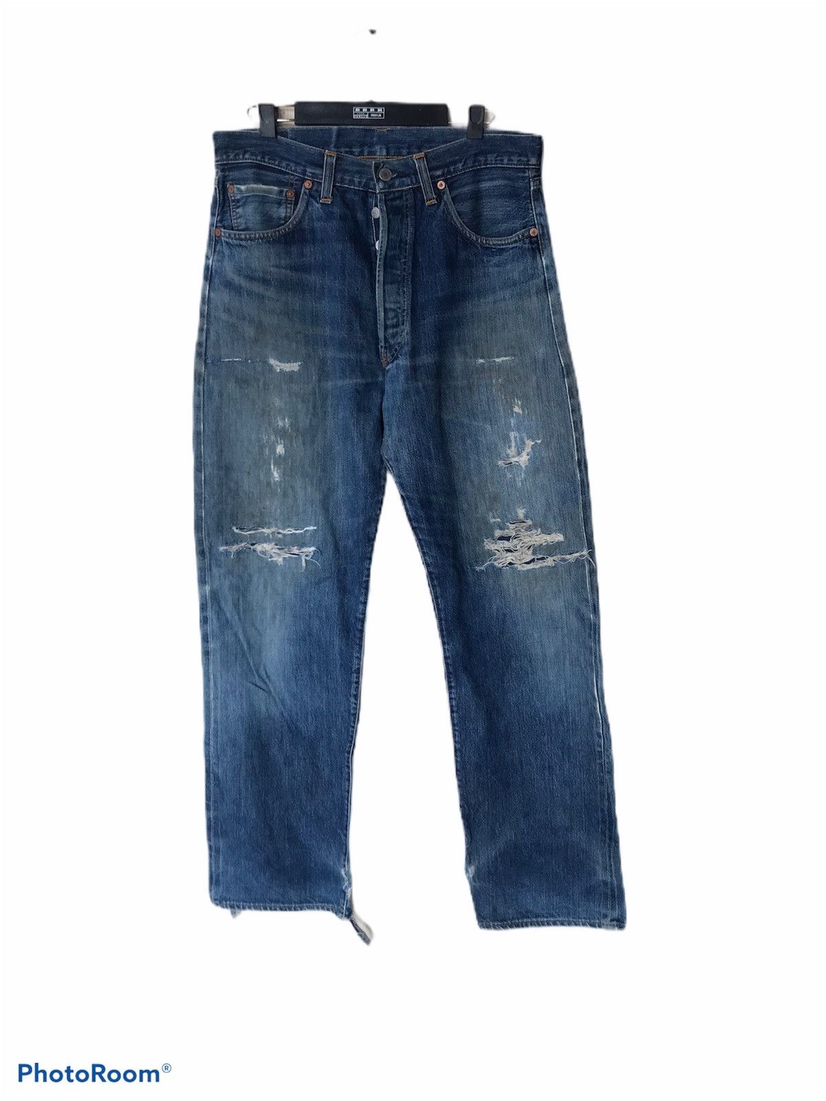 Levi's Vintage Clothing × Vintage Vintage Levi's Big E 501xx LVC Jeans Selvedge Distressed Size US 32 / EU 48 - 1 Thumbnail