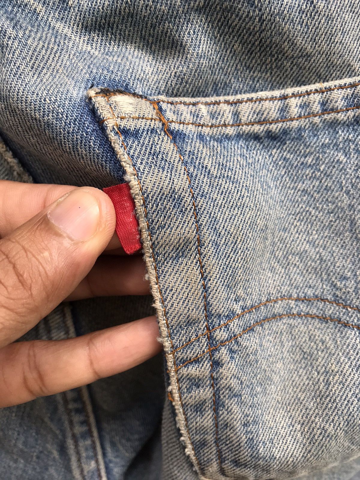 Levi's Vintage Clothing × Vintage Vintage Levi's Selvedge Distressed Size US 32 / EU 48 - 19 Thumbnail