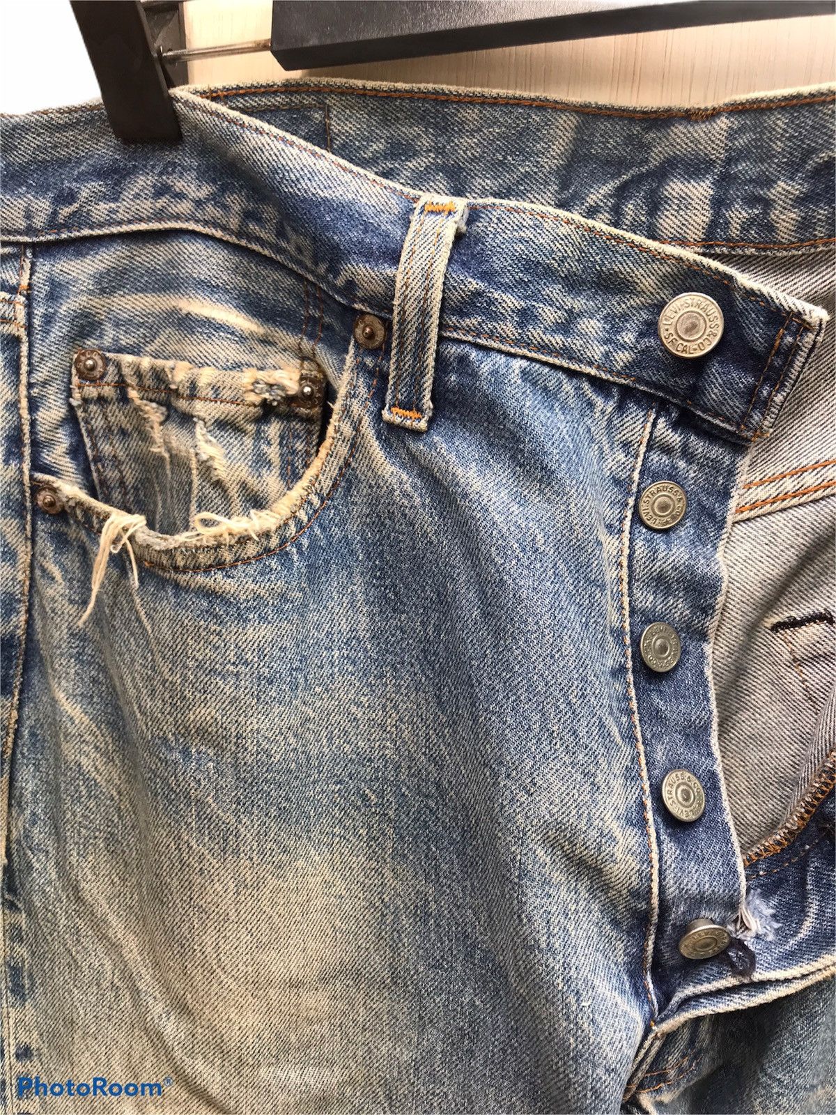 Levi's Vintage Clothing × Vintage Vintage Levi's Selvedge Distressed Size US 32 / EU 48 - 4 Thumbnail