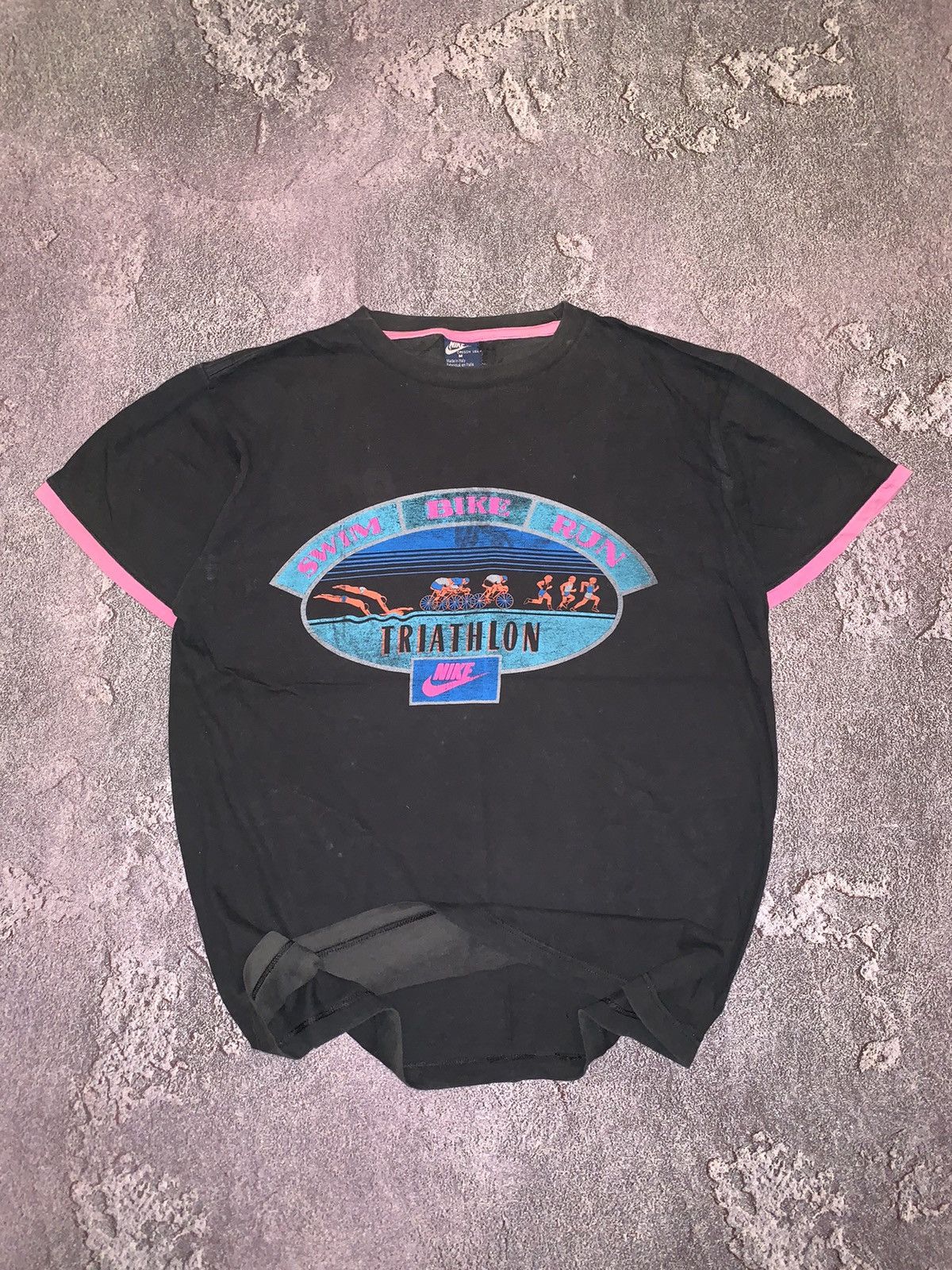 Very rare 80s 90s Nike made in Italy triathlon Oregon usa