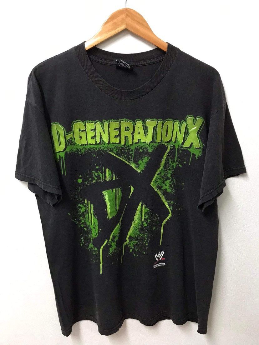 T-shirt Vintage WWE D-Generation X 2007 - Ado Large - Triple H Shawn Michaels