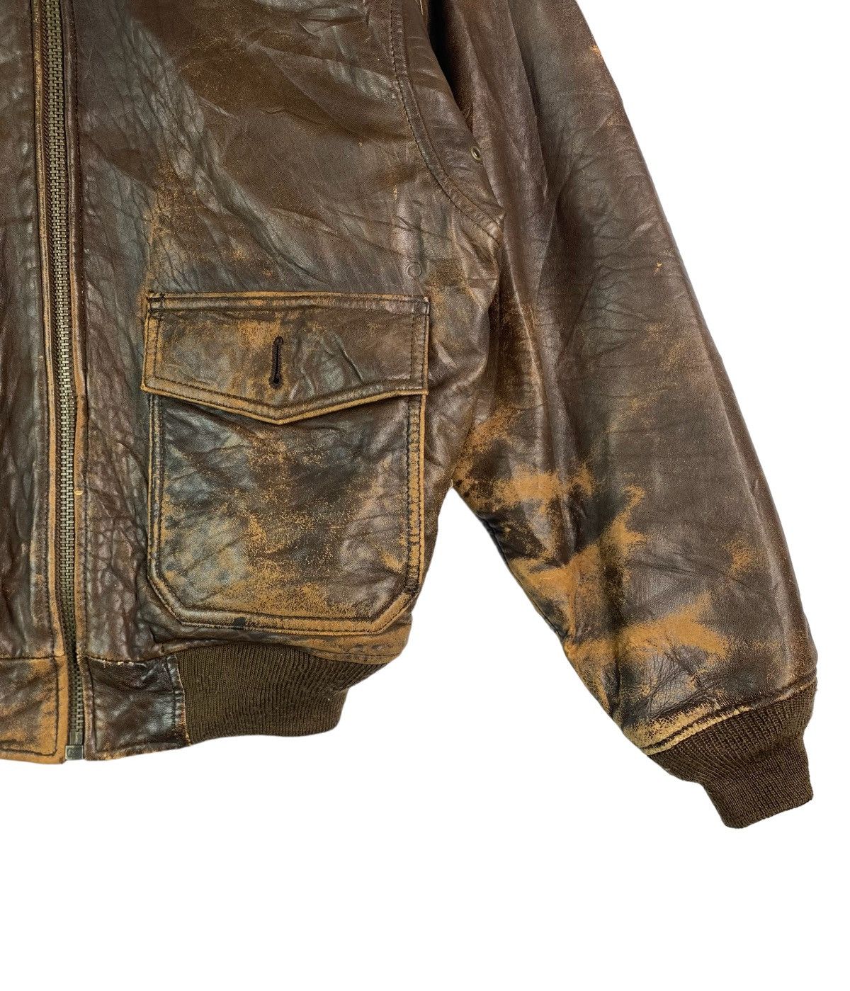 Us Air Force × Vintage Vtg 90s HOUSTON type G-1 bomber leather 