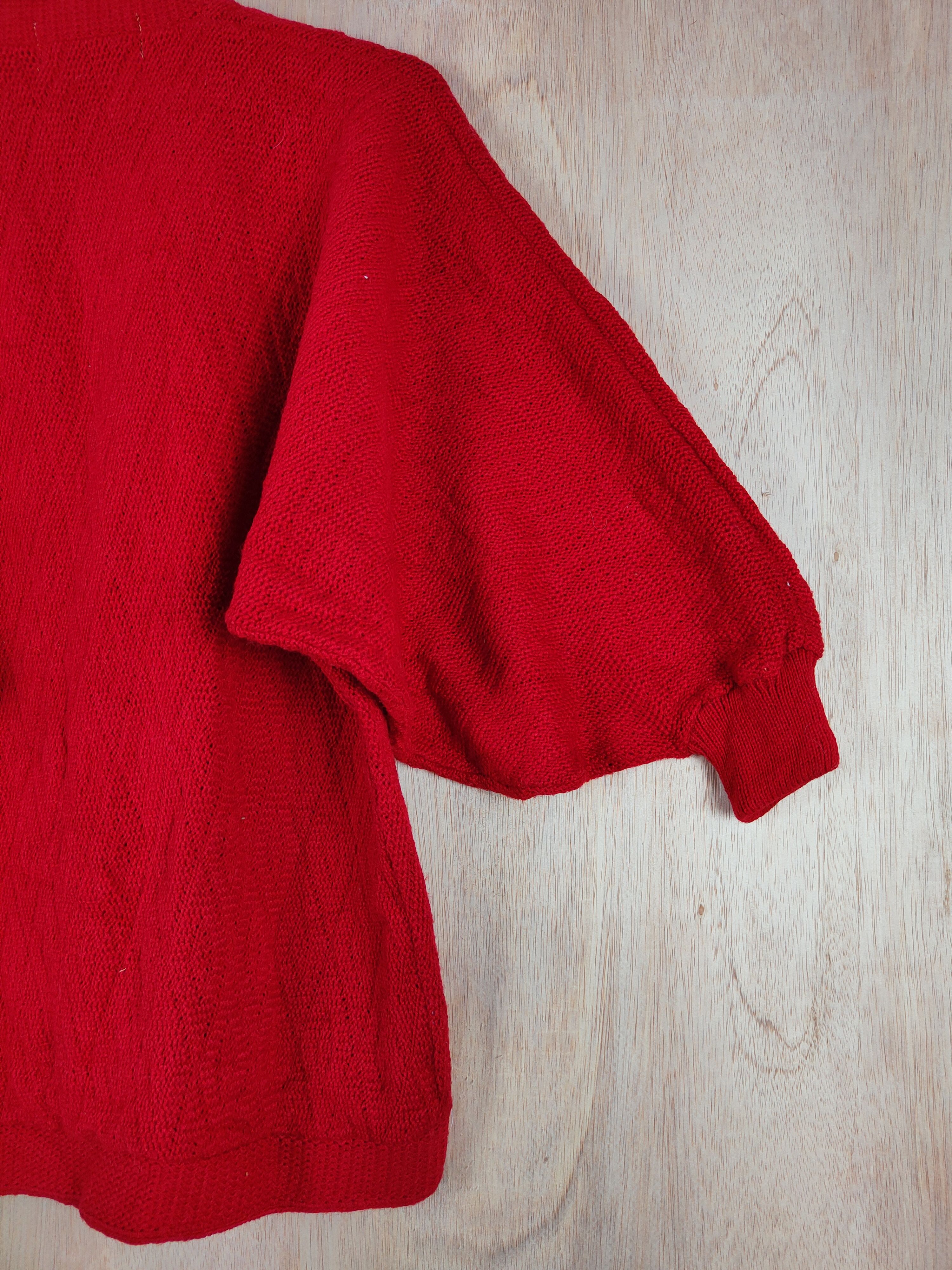 Japanese Brand Japanese Brand kimono style knitwear Red Cardigan #S297 Size US M / EU 48-50 / 2 - 6 Thumbnail