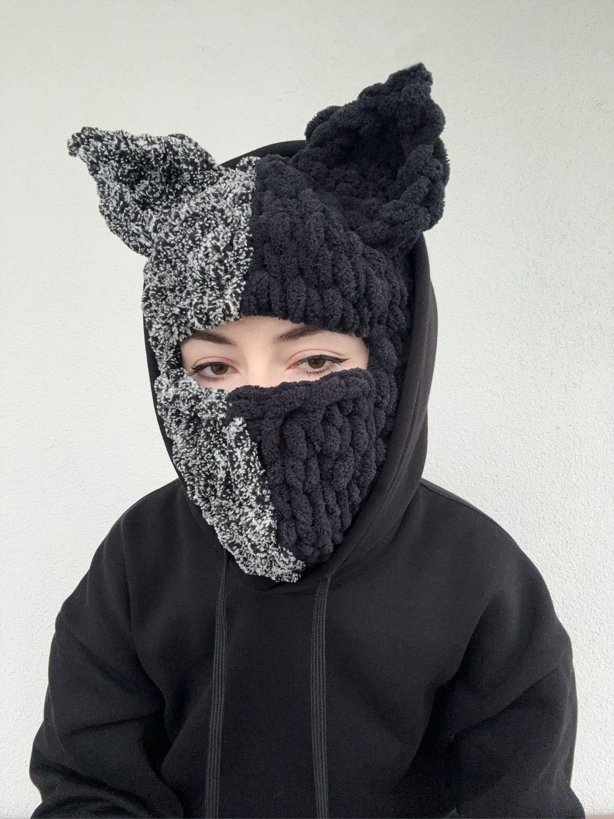 Batcat Mask For Cats Cat Design Ski Mask - Winter Face Protection Balaclava Cat  Ski Mask Crochet Pattern