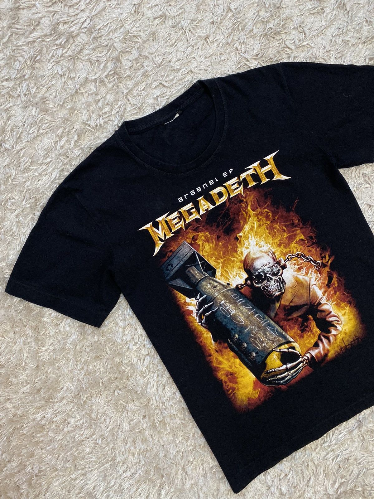 Band Tees × Megadeth × Vintage Vintage Arsenal of Megadeth Band tees Deadstock tee shirt Size US S / EU 44-46 / 1 - 2 Thumbnail