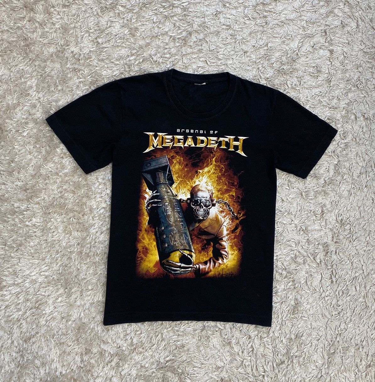 Band Tees × Megadeth × Vintage Vintage Arsenal of Megadeth Band tees Deadstock tee shirt Size US S / EU 44-46 / 1 - 1 Thumbnail