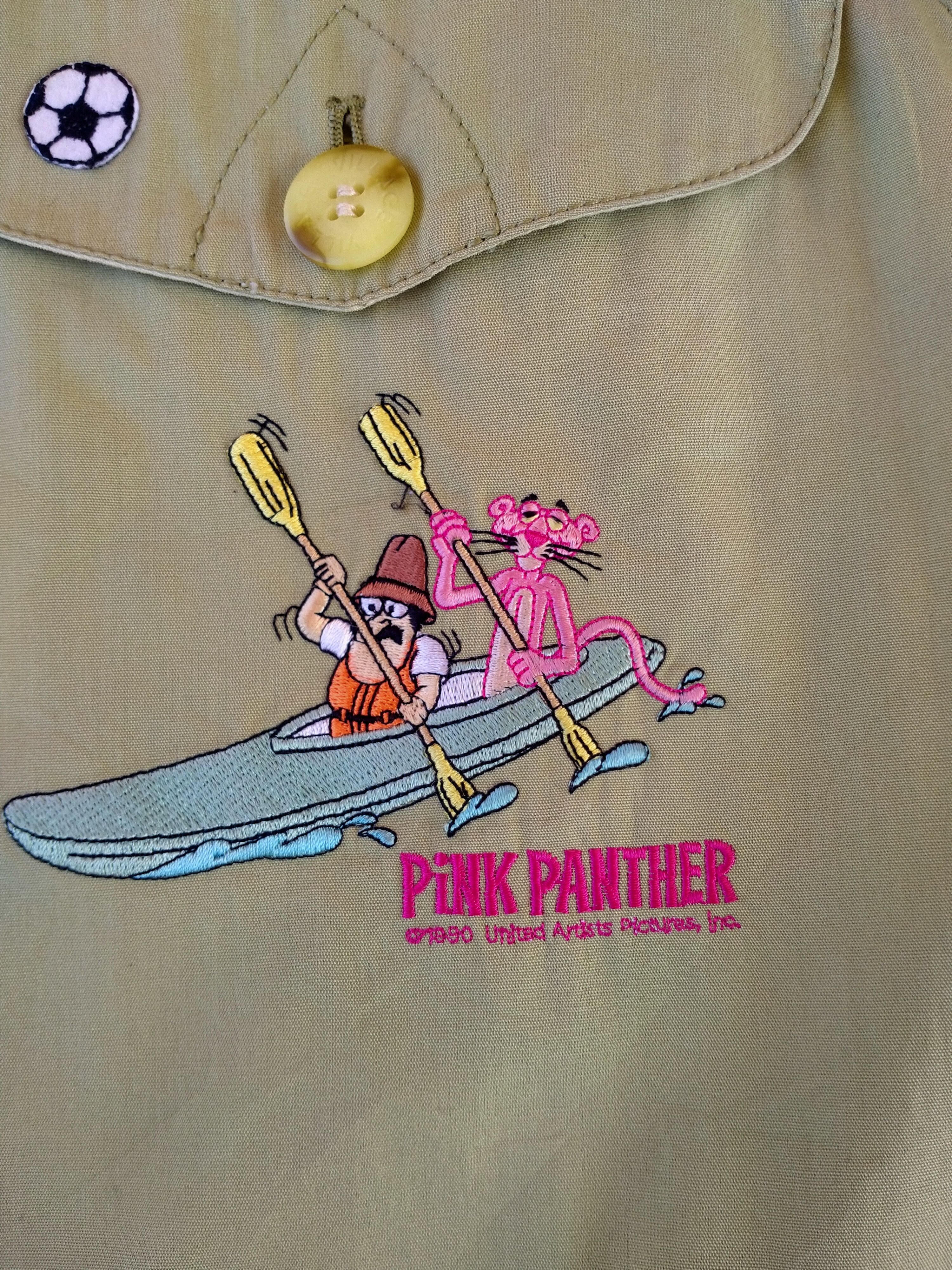 Cartoon Network VINTAGE 80'S PINK PANTHER EMBROIDERED BUTTON UP JACKET Size US M / EU 48-50 / 2 - 4 Thumbnail