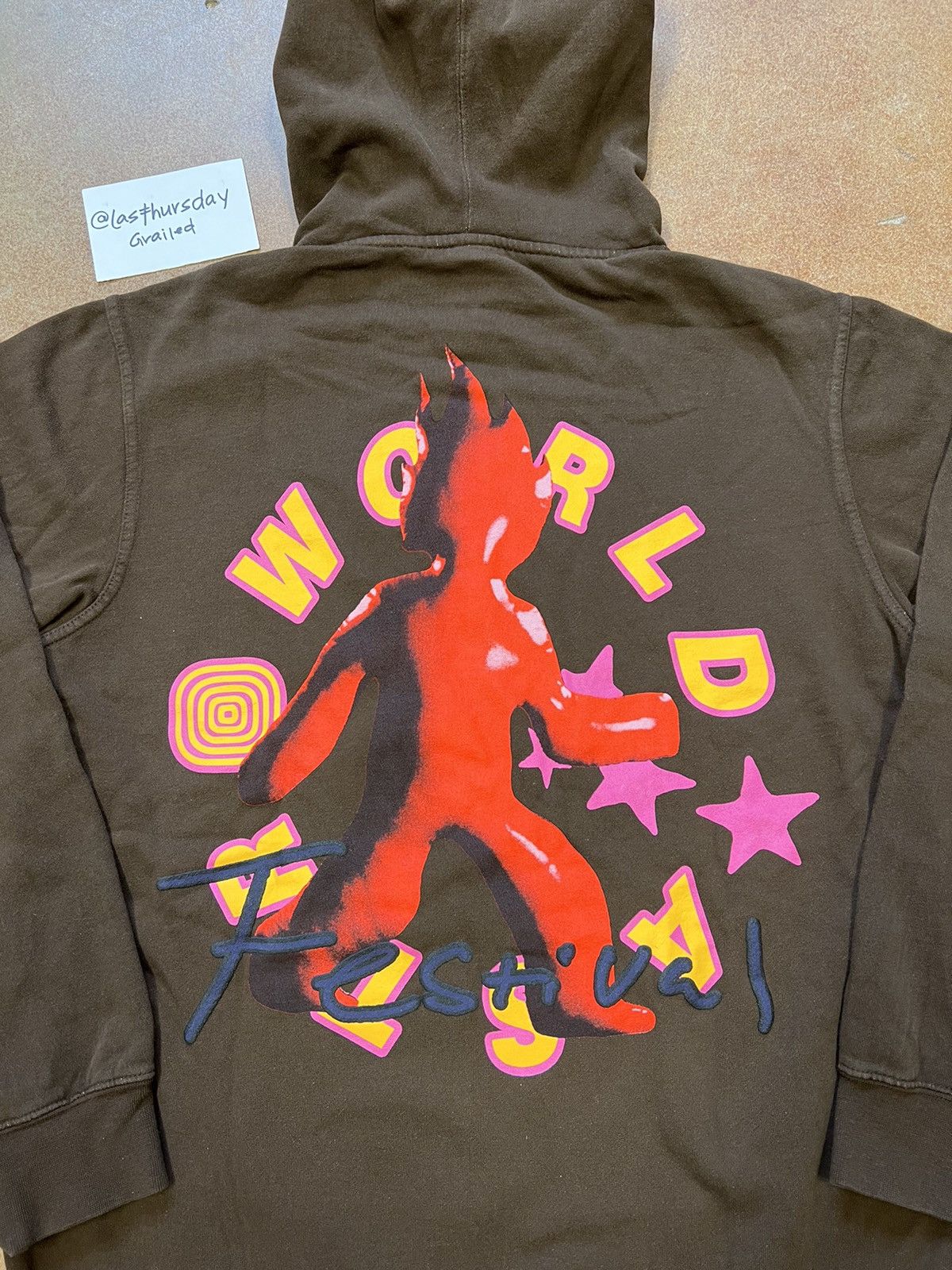 Travis Scott Travis Scott Astroworld 2021 Flame Guy Hoodie Brown Medium Size US M / EU 48-50 / 2 - 4 Thumbnail