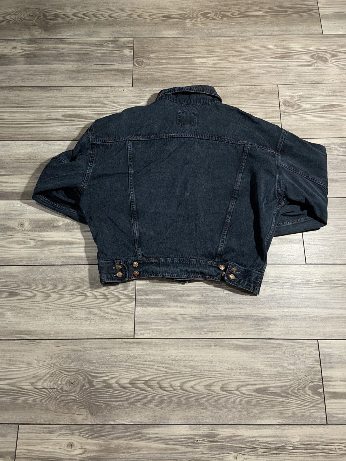 Versace × Vintage Vintage Versace Jeans Couture Rainbow Stitched Denim Jacket Size US S / EU 44-46 / 1 - 4 Thumbnail