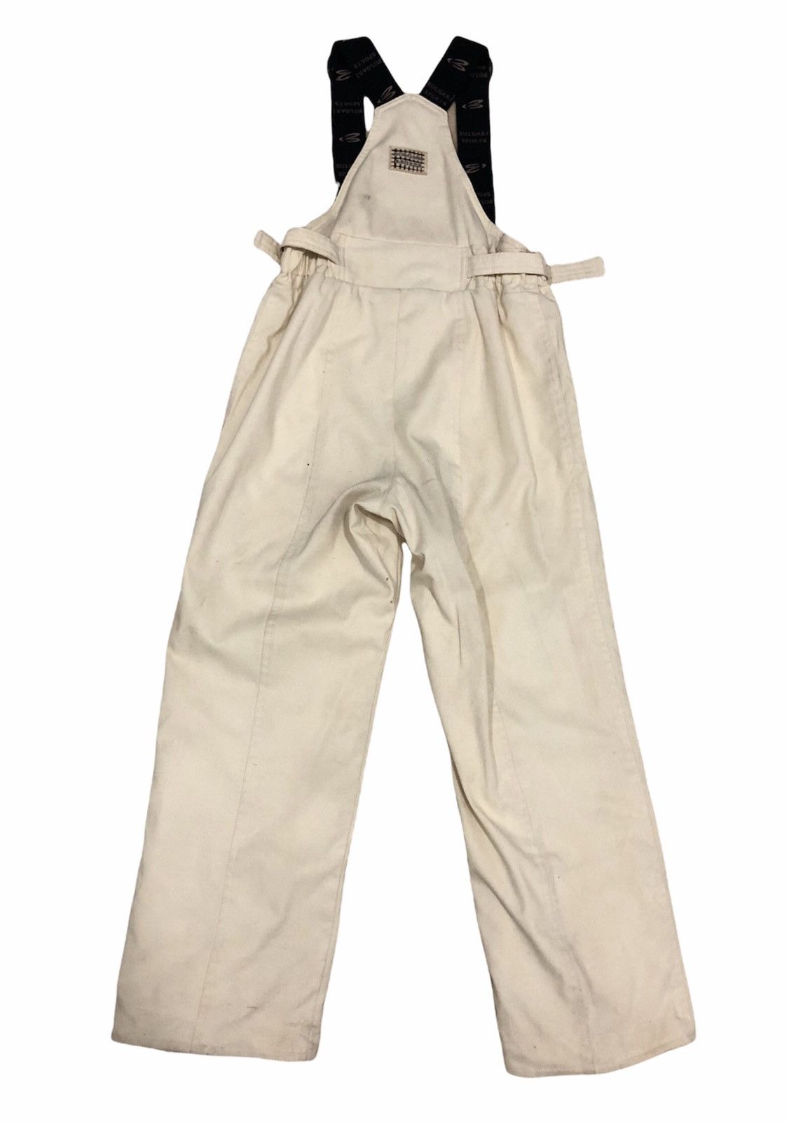 Bvlgari × Vintage Vintage BULGARI SPORTS White Snow Bib Pants Size L Size US 32 / EU 48 - 2 Thumbnail