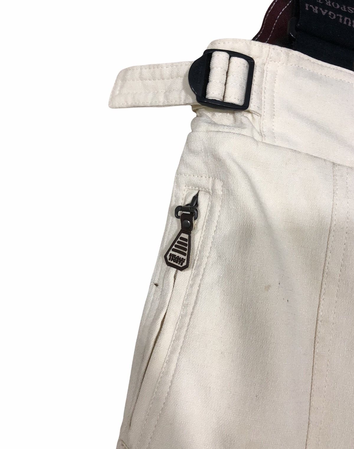 Bvlgari × Vintage Vintage BULGARI SPORTS White Snow Bib Pants Size L Size US 32 / EU 48 - 5 Thumbnail