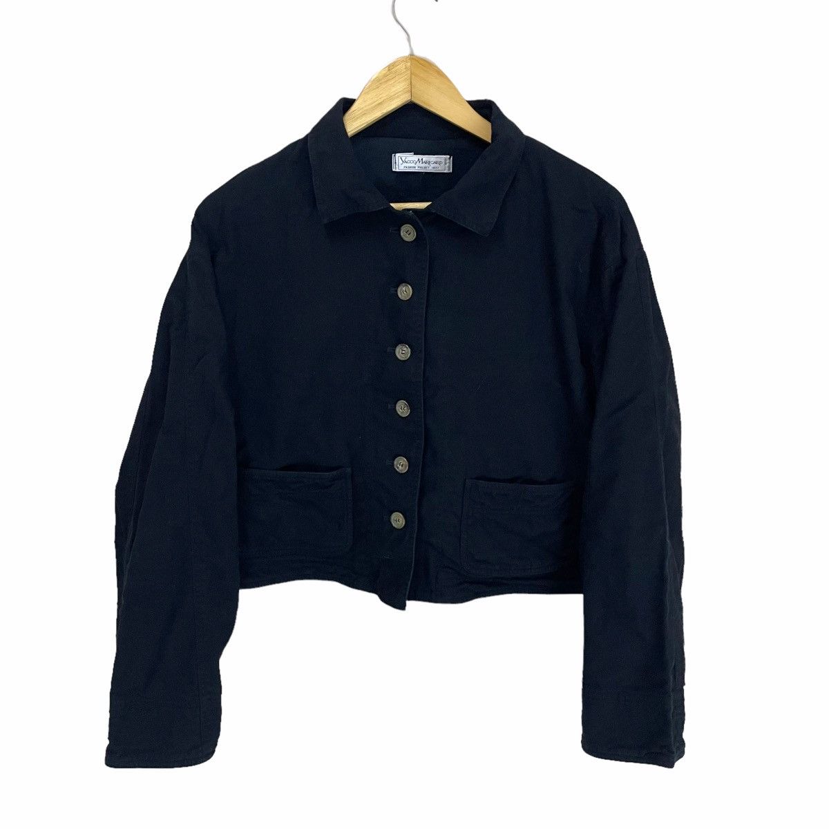 Japanese Brand × Vintage × Yohji Yamamoto 💥 CROPPED YACCO MARICARD BUTTON JACKET Size US M / EU 48-50 / 2 - 1 Thumbnail