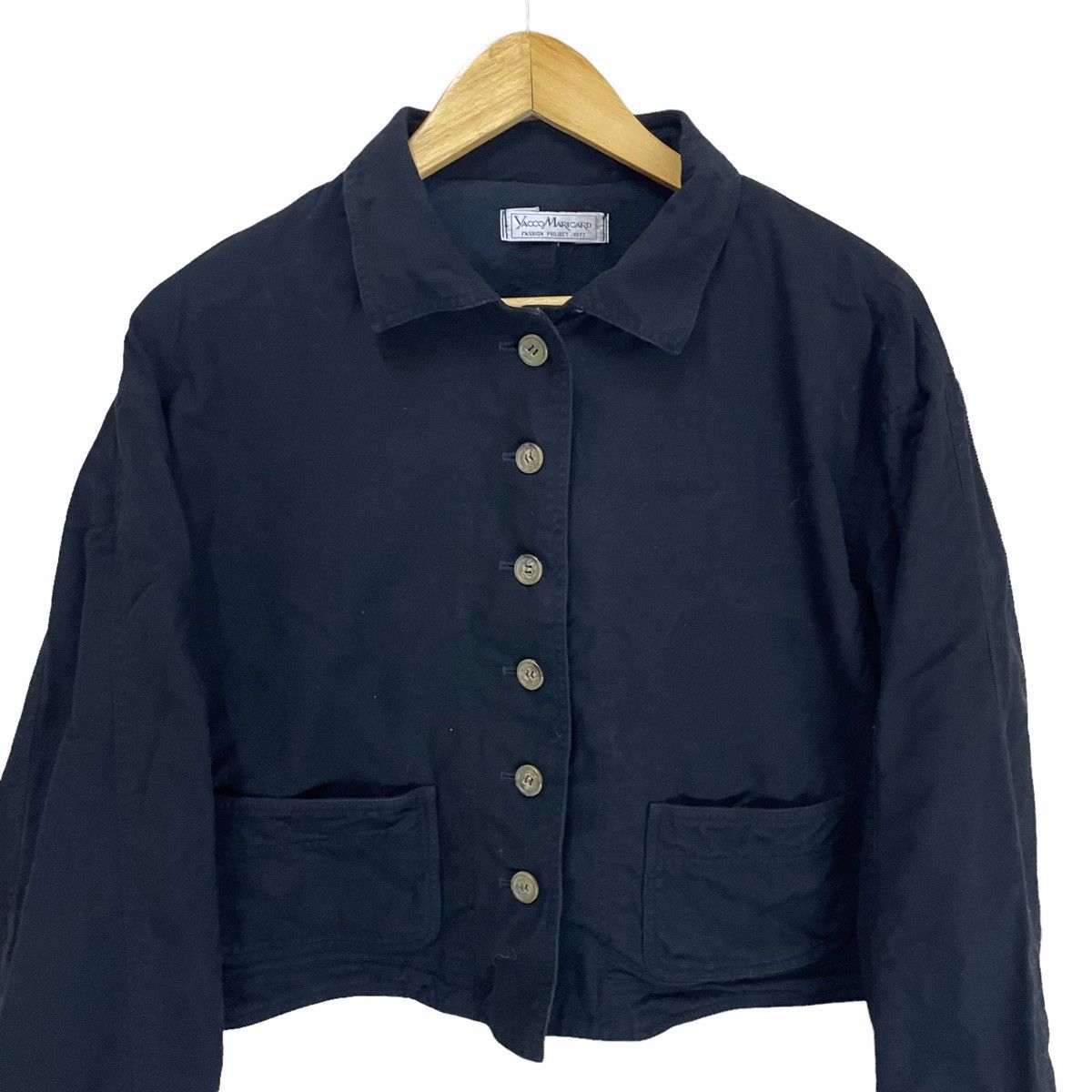 Japanese Brand × Vintage × Yohji Yamamoto 💥 CROPPED YACCO MARICARD BUTTON JACKET Size US M / EU 48-50 / 2 - 4 Thumbnail