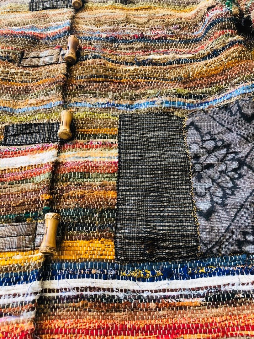 Japanese Brand VINTAGE BORO JAPAN Patchworks Special Design Bamboo Button Size US M / EU 48-50 / 2 - 7 Thumbnail