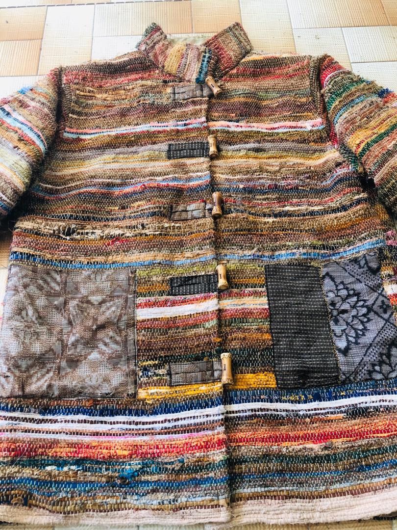 Japanese Brand VINTAGE BORO JAPAN Patchworks Special Design Bamboo Button Size US M / EU 48-50 / 2 - 5 Thumbnail