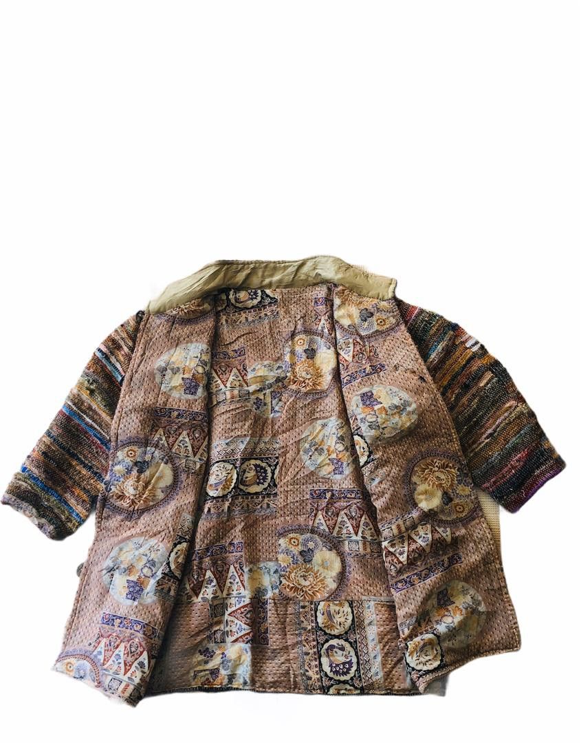 Japanese Brand VINTAGE BORO JAPAN Patchworks Special Design Bamboo Button Size US M / EU 48-50 / 2 - 3 Thumbnail