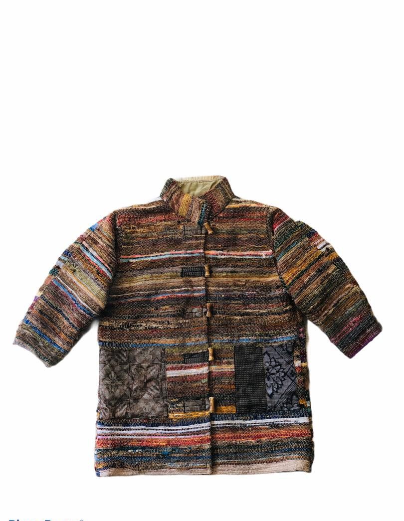 Japanese Brand VINTAGE BORO JAPAN Patchworks Special Design Bamboo Button Size US M / EU 48-50 / 2 - 1 Thumbnail