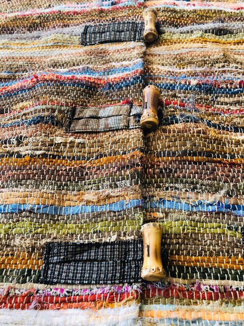 Japanese Brand VINTAGE BORO JAPAN Patchworks Special Design Bamboo Button Size US M / EU 48-50 / 2 - 8 Thumbnail