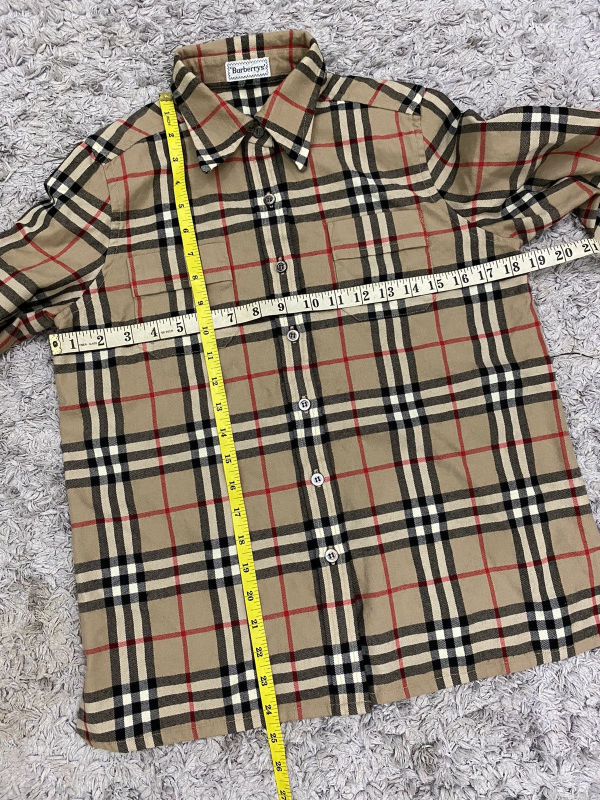 Burberry × Vintage Vintage Burberrys Wool Nova Check Shirt Size M / US 6-8 / IT 42-44 - 10 Thumbnail