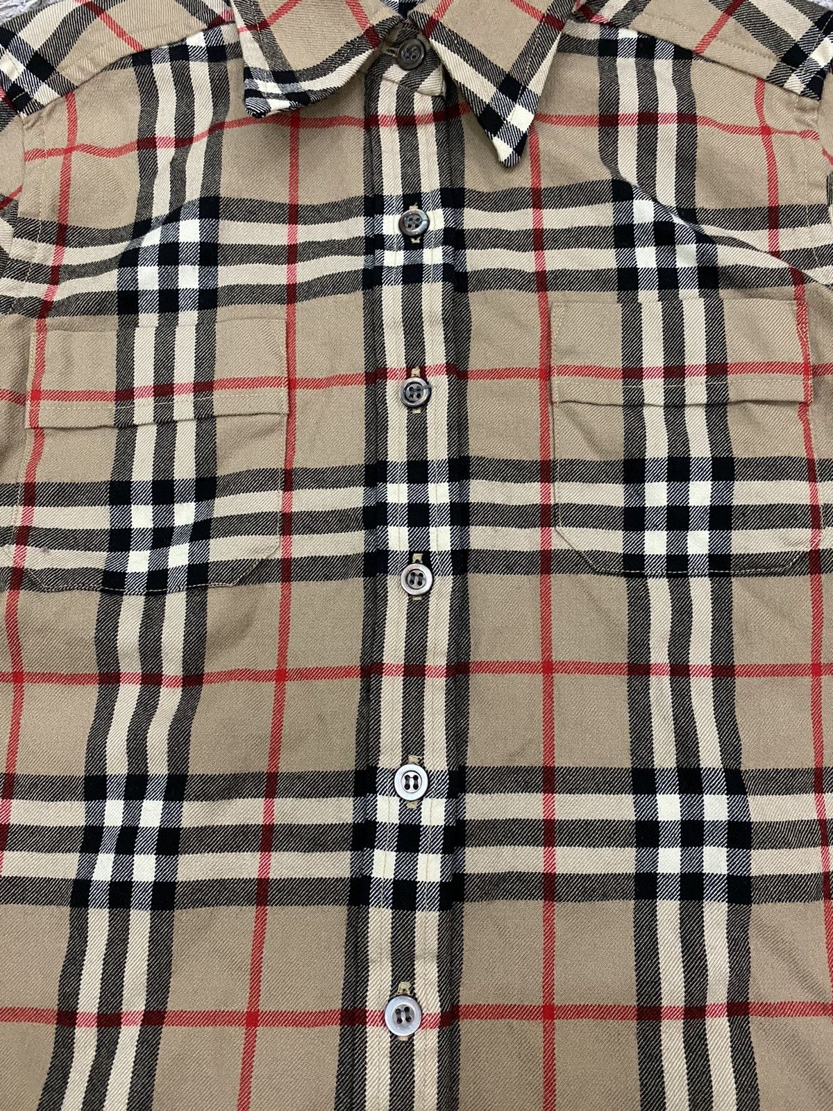 Burberry × Vintage Vintage Burberrys Wool Nova Check Shirt Size M / US 6-8 / IT 42-44 - 5 Thumbnail