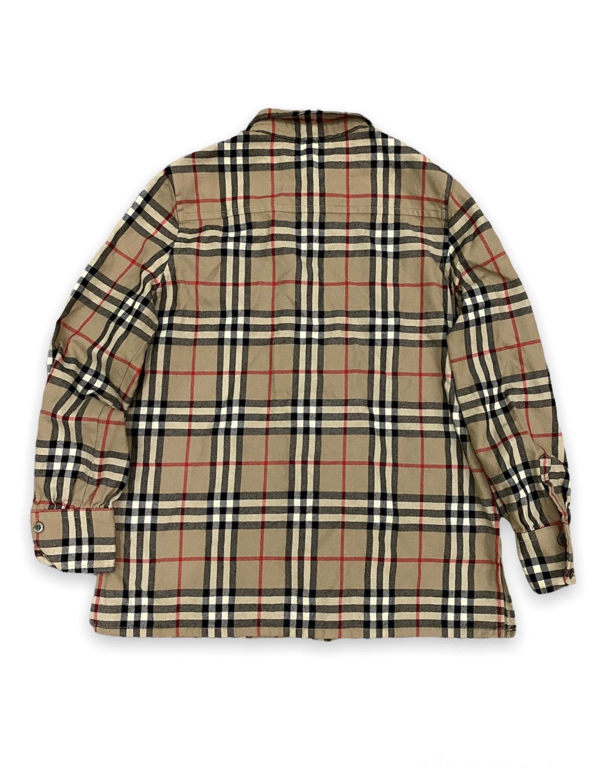 Burberry × Vintage Vintage Burberrys Wool Nova Check Shirt Size M / US 6-8 / IT 42-44 - 3 Thumbnail