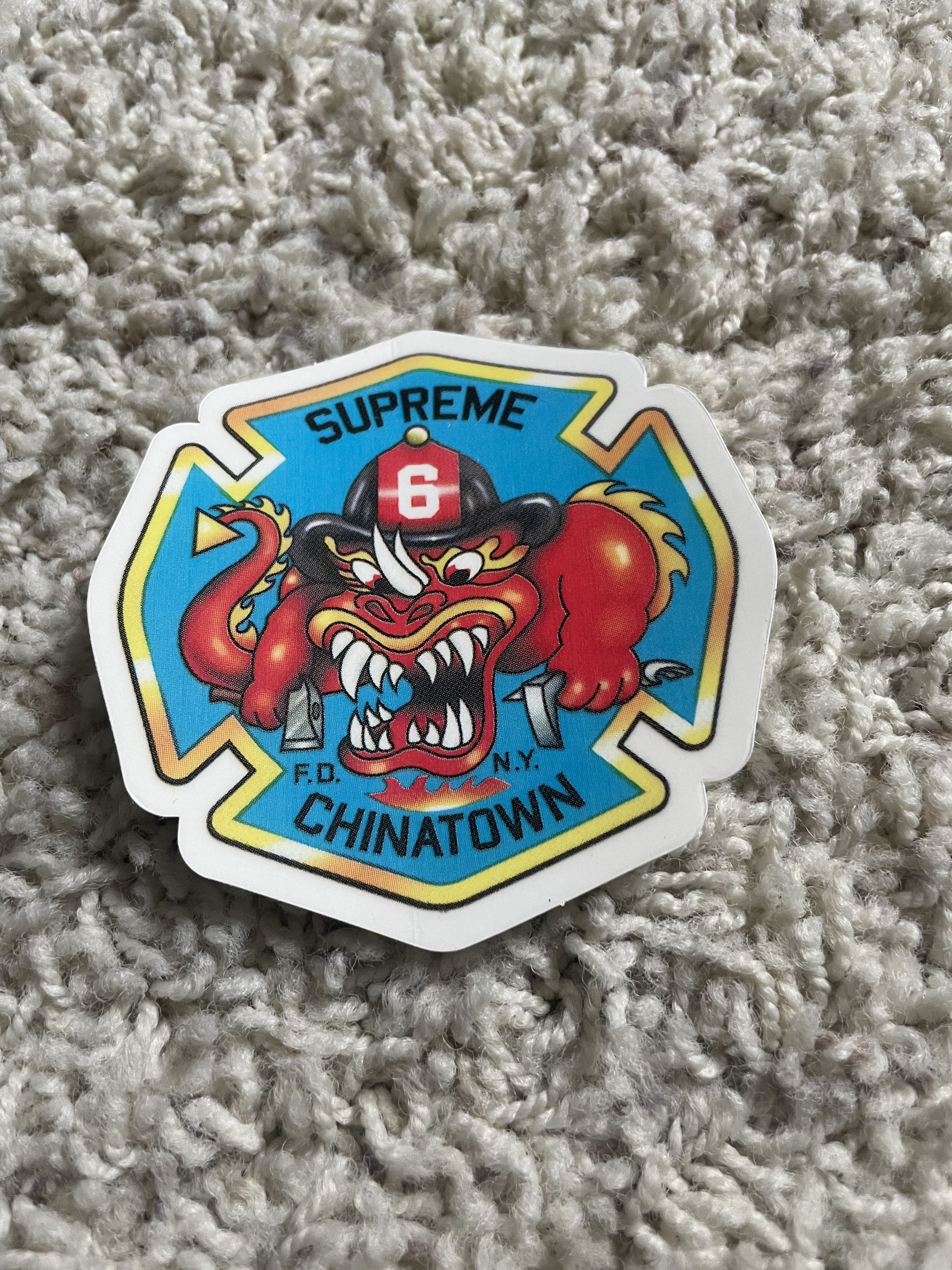 Supreme Supreme Chinatown fireman dragon fdny sticker | Grailed