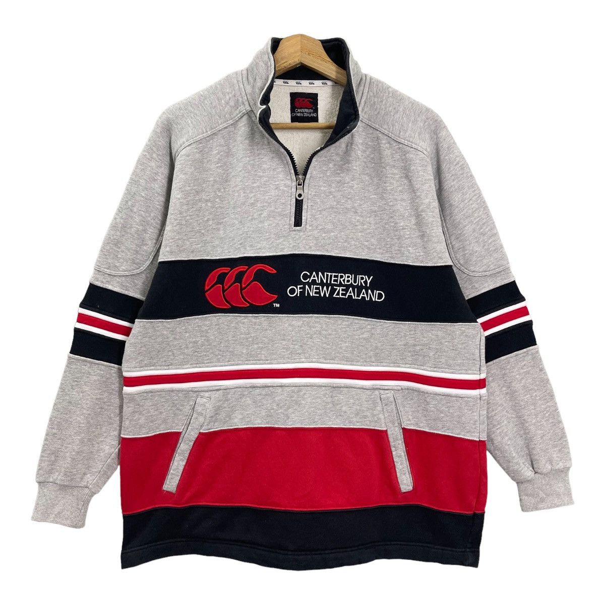 Canterbury of New Zealand Vintage 90s Canterbury Of New Zealand Halfzip Sweatshirt Size US M / EU 48-50 / 2 - 1 Thumbnail