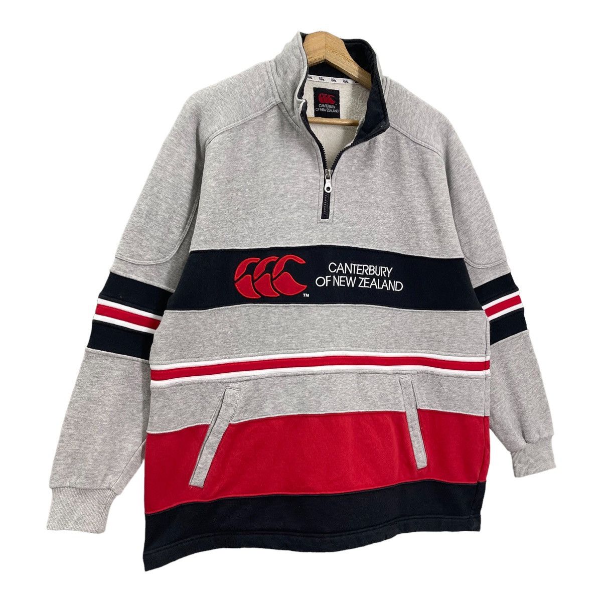 Canterbury of New Zealand Vintage 90s Canterbury Of New Zealand Halfzip Sweatshirt Size US M / EU 48-50 / 2 - 2 Thumbnail