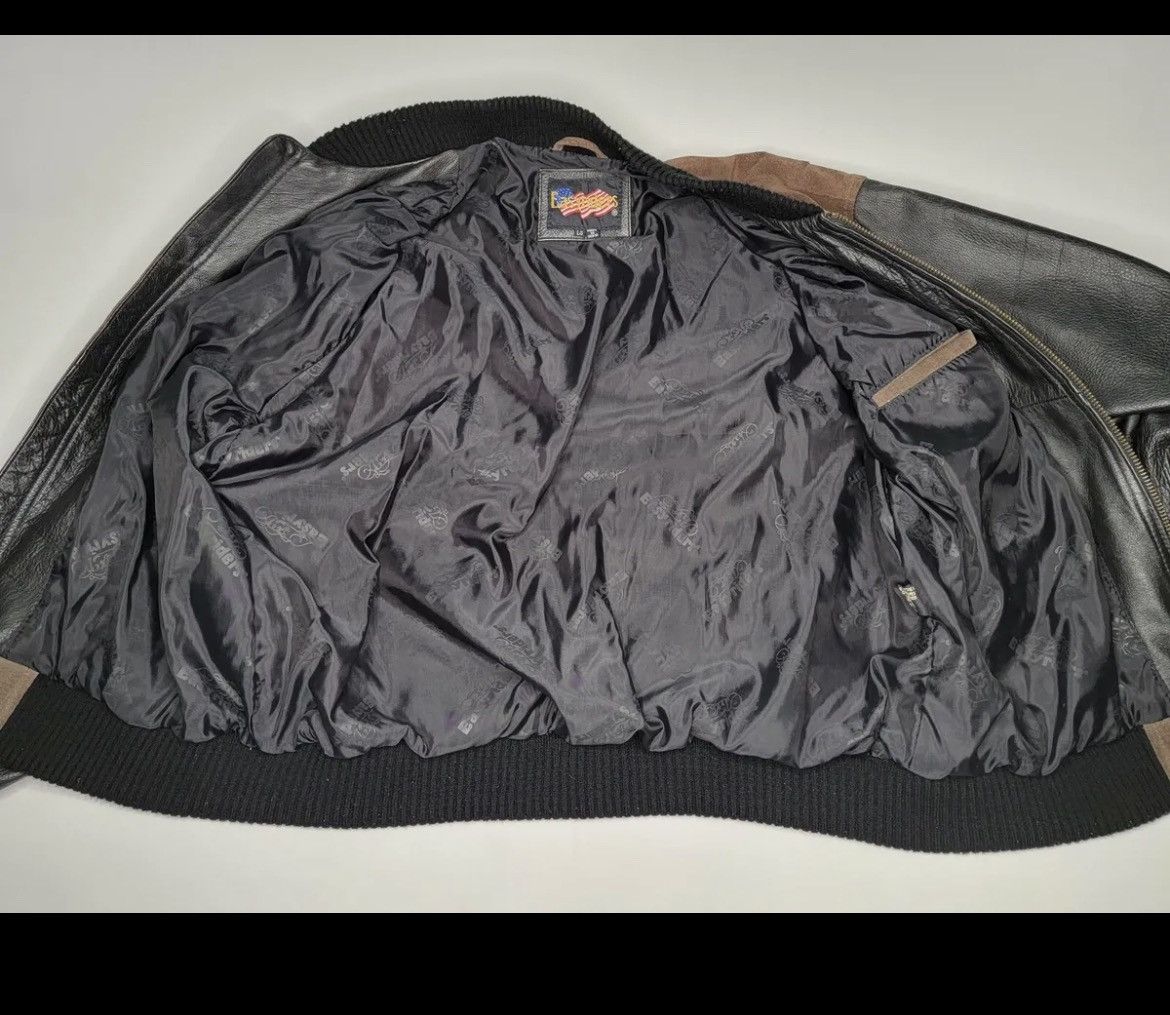Vintage Easy Riders Motorcycle Brown/Black Leather Varsity