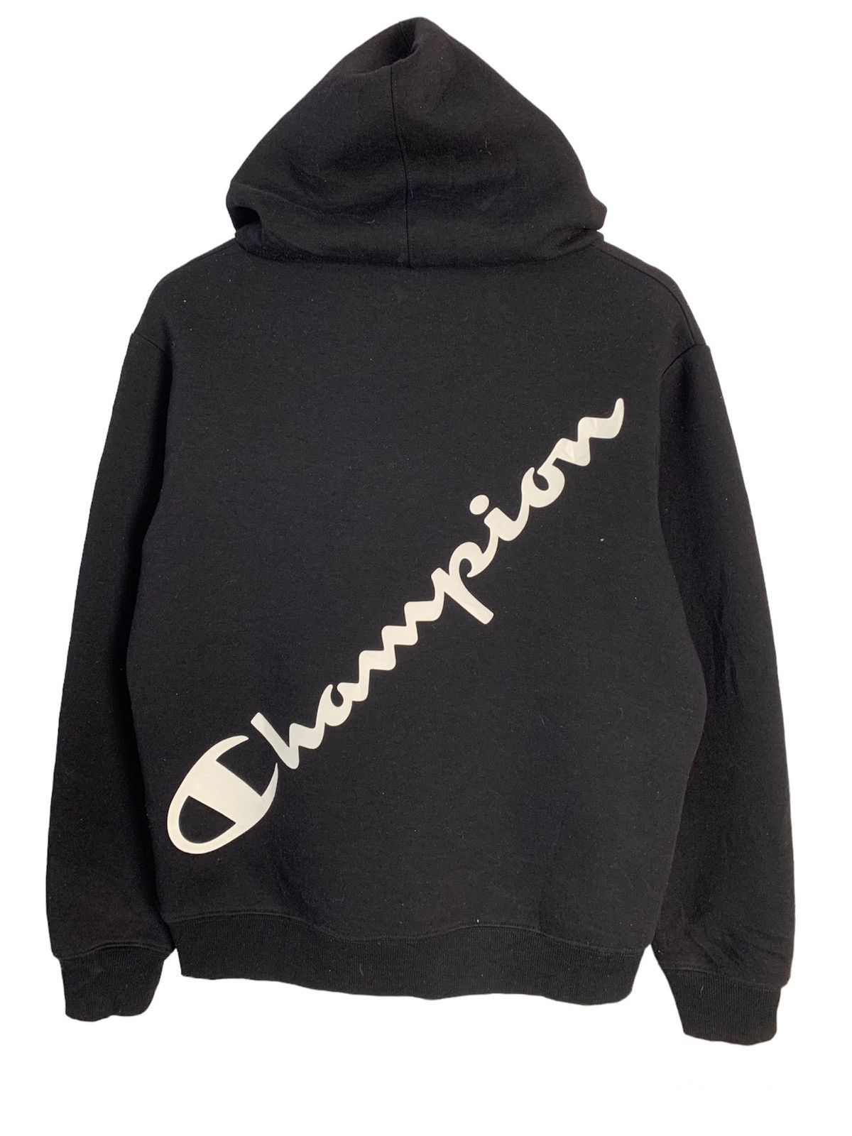 image of Champion Centre Big Logo Hoodie in Black, Men's (Size Medium)