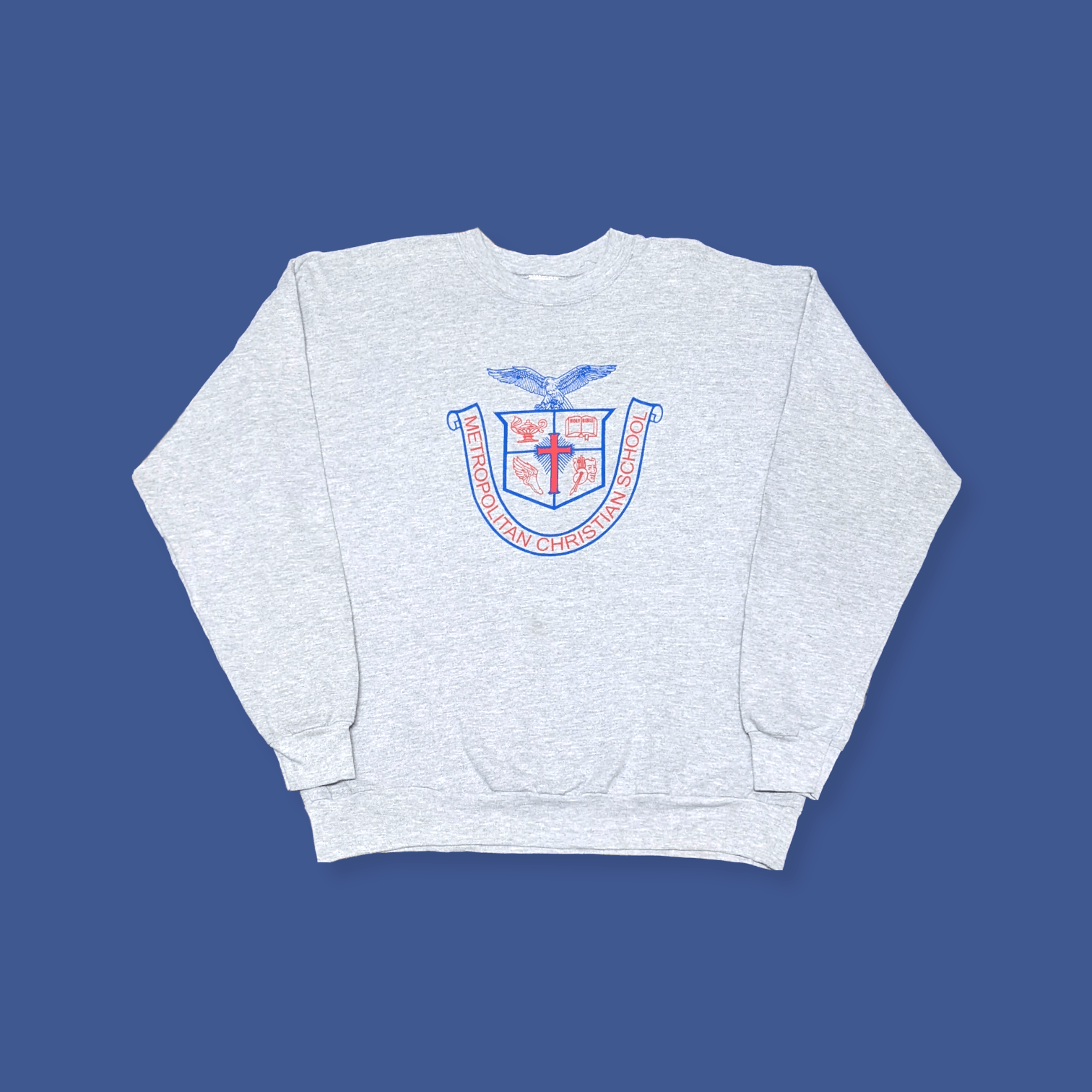 Vintage Christian Metropolitan School Crewneck Sweatshirt
