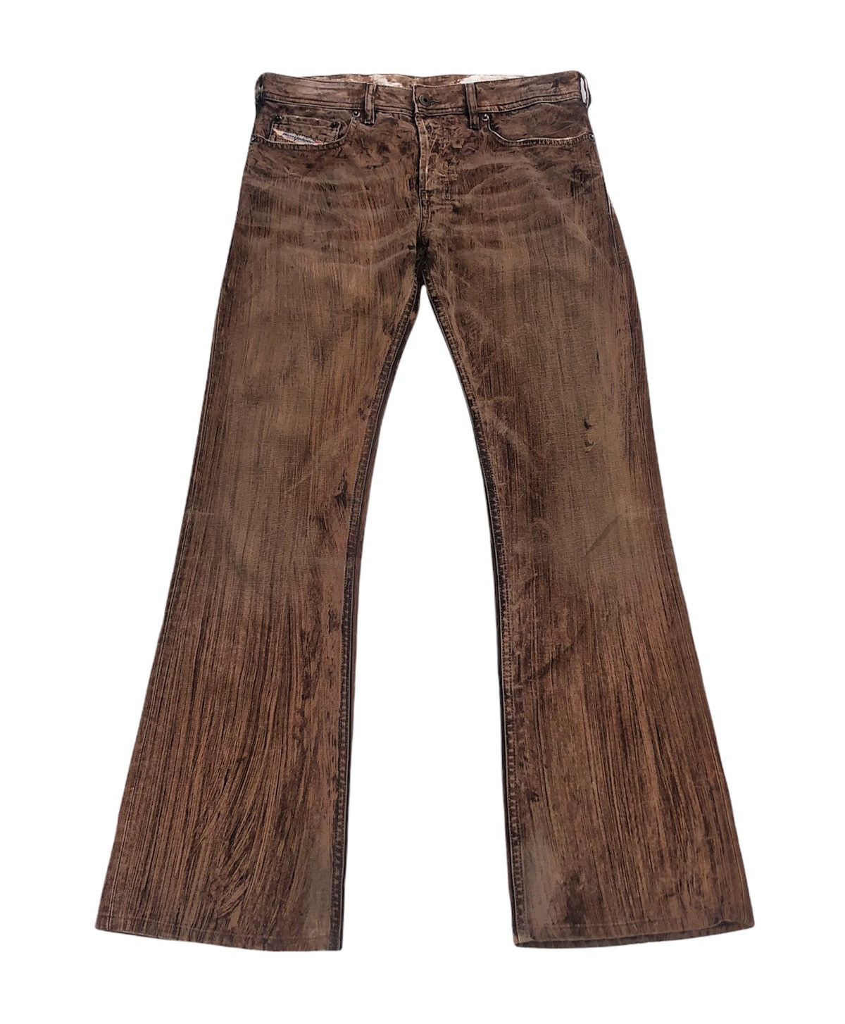 image of MegaDiesel Abstract Color Flare Jeans in Brown, Men's (Size 31)