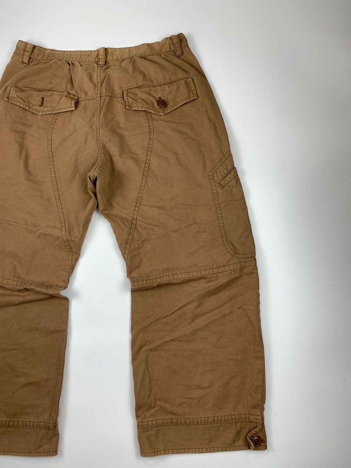 Issey Miyake × Japanese Brand × Tsumori Chisato Sunaokuwahara Brown Button up 3 Quarter Short Cargo Size US 31 - 10 Thumbnail