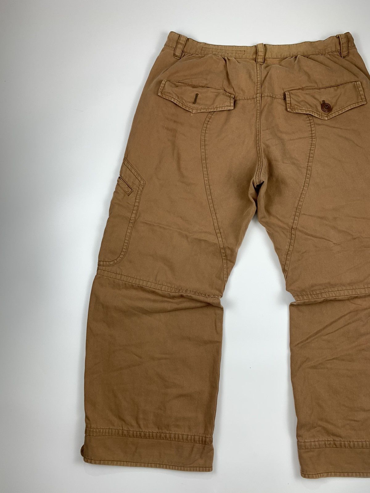 Issey Miyake × Japanese Brand × Tsumori Chisato Sunaokuwahara Brown Button up 3 Quarter Short Cargo Size US 31 - 9 Thumbnail
