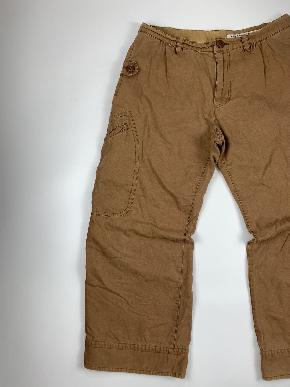 Issey Miyake × Japanese Brand × Tsumori Chisato Sunaokuwahara Brown Button up 3 Quarter Short Cargo Size US 31 - 2 Thumbnail