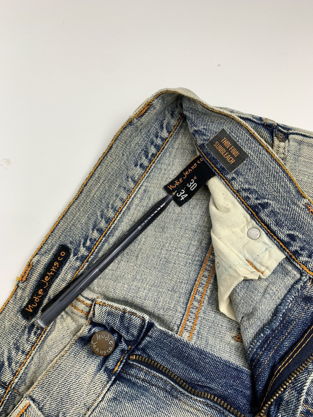 Japanese Brand × Nudie Jeans Nudie Jeans Thin Finn Sunbleach Denim Size US 30 / EU 46 - 5 Thumbnail