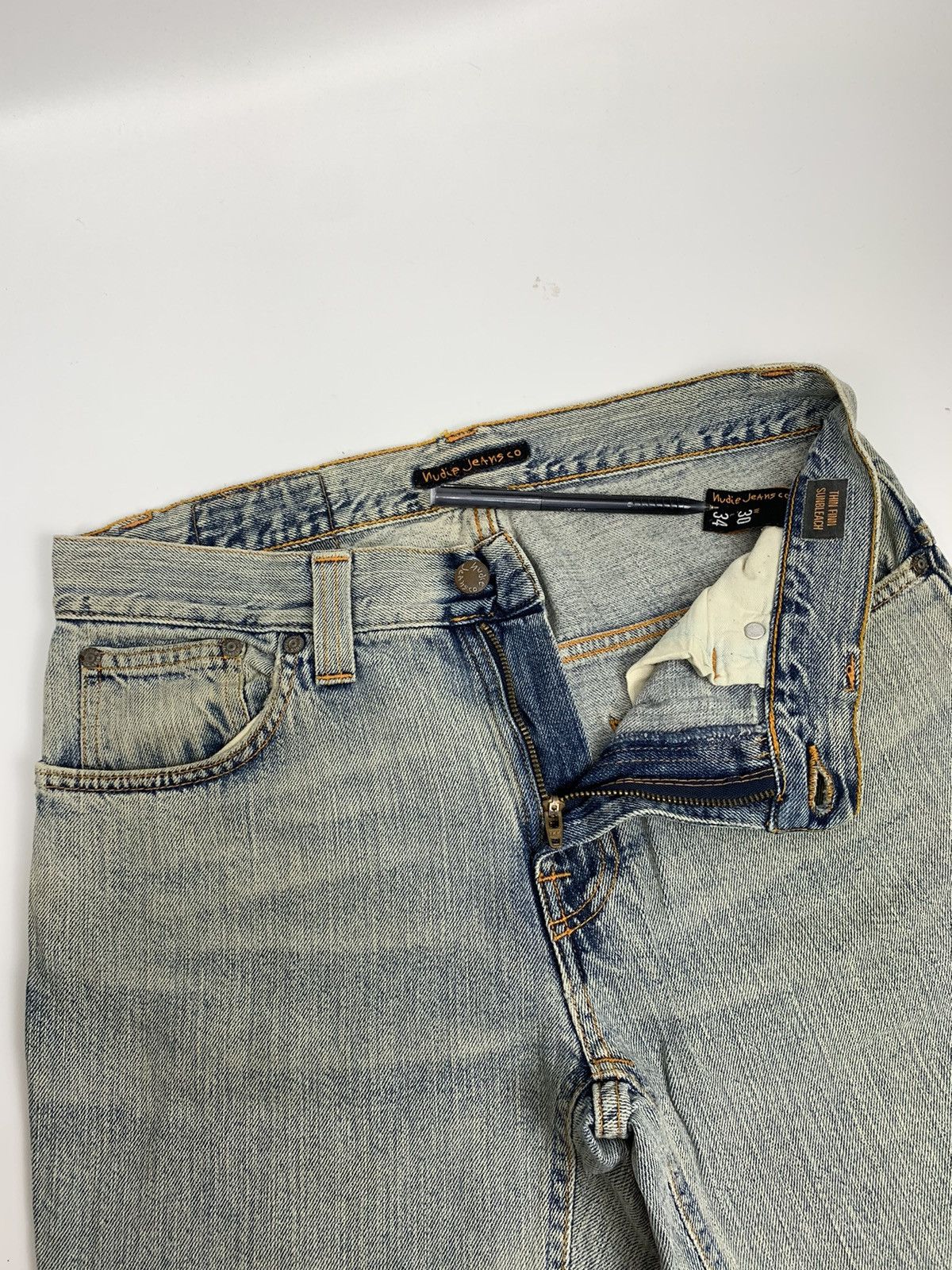 Japanese Brand × Nudie Jeans Nudie Jeans Thin Finn Sunbleach Denim Size US 30 / EU 46 - 4 Thumbnail