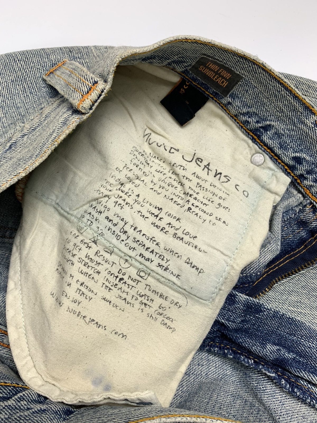Japanese Brand × Nudie Jeans Nudie Jeans Thin Finn Sunbleach Denim Size US 30 / EU 46 - 6 Thumbnail