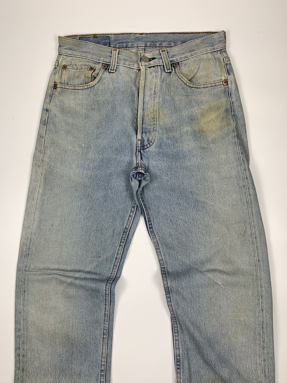 Levi's Vintage Clothing × Vintage Vintage levis Strauss co 555 Button Sunfaded Denim Size US 28 / EU 44 - 2 Thumbnail